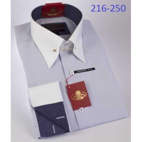 Axxess Light Blue Modern Fit Cotton Dress Shirt 216-250